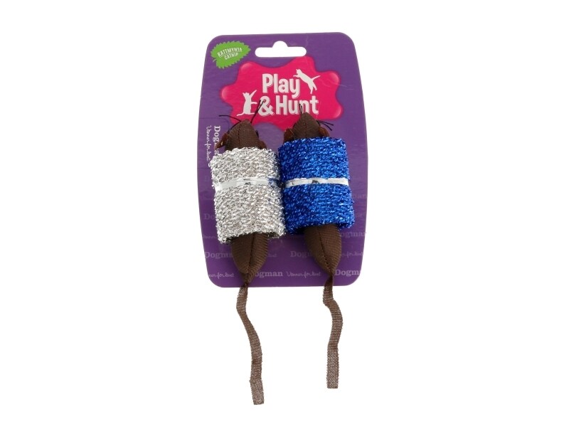 DogMan-Cat's Toy Mice Shine Waist 2-pack