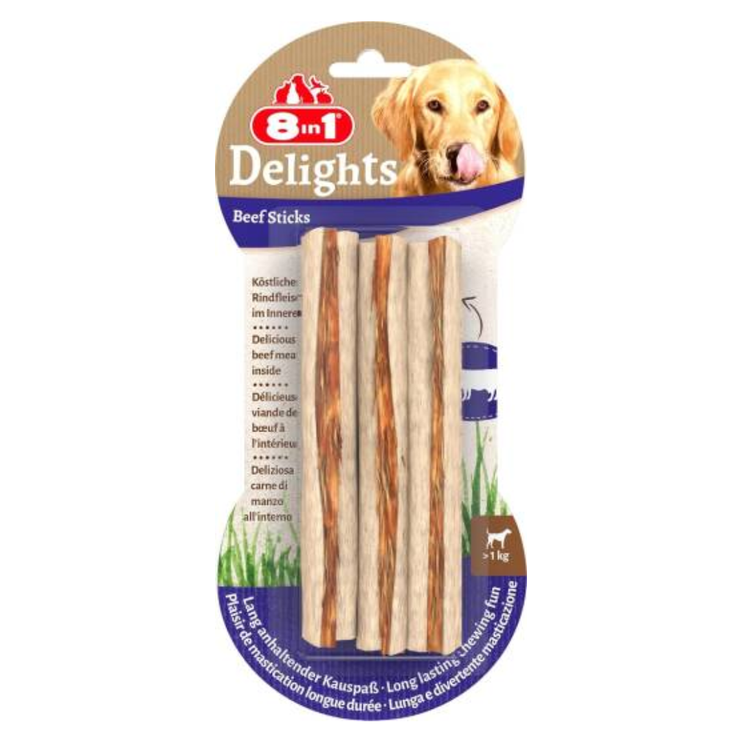 8in1 Delights Beef Sticks 3 pcs, 75 g