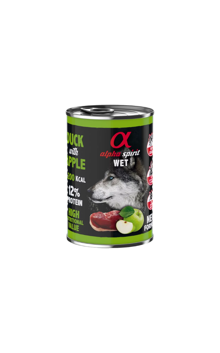Alpha Spirit - Canned Dog Food Duck With Green Apple 400 g