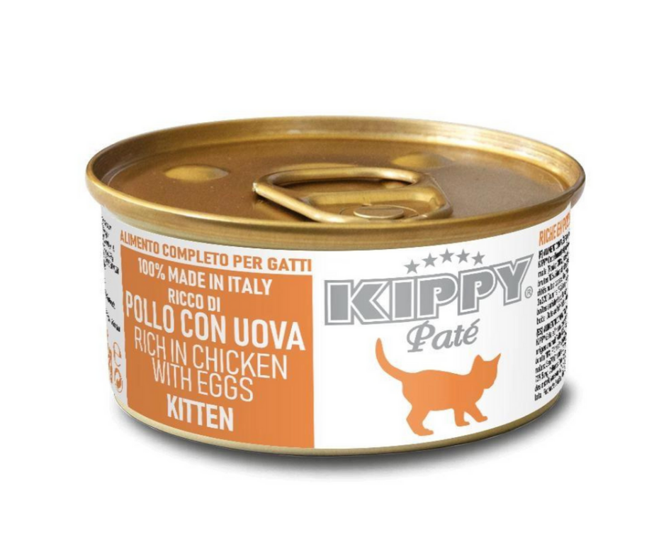 Kippy Wet Food Pate Rich in Chicken with Eggs Kitten 85g