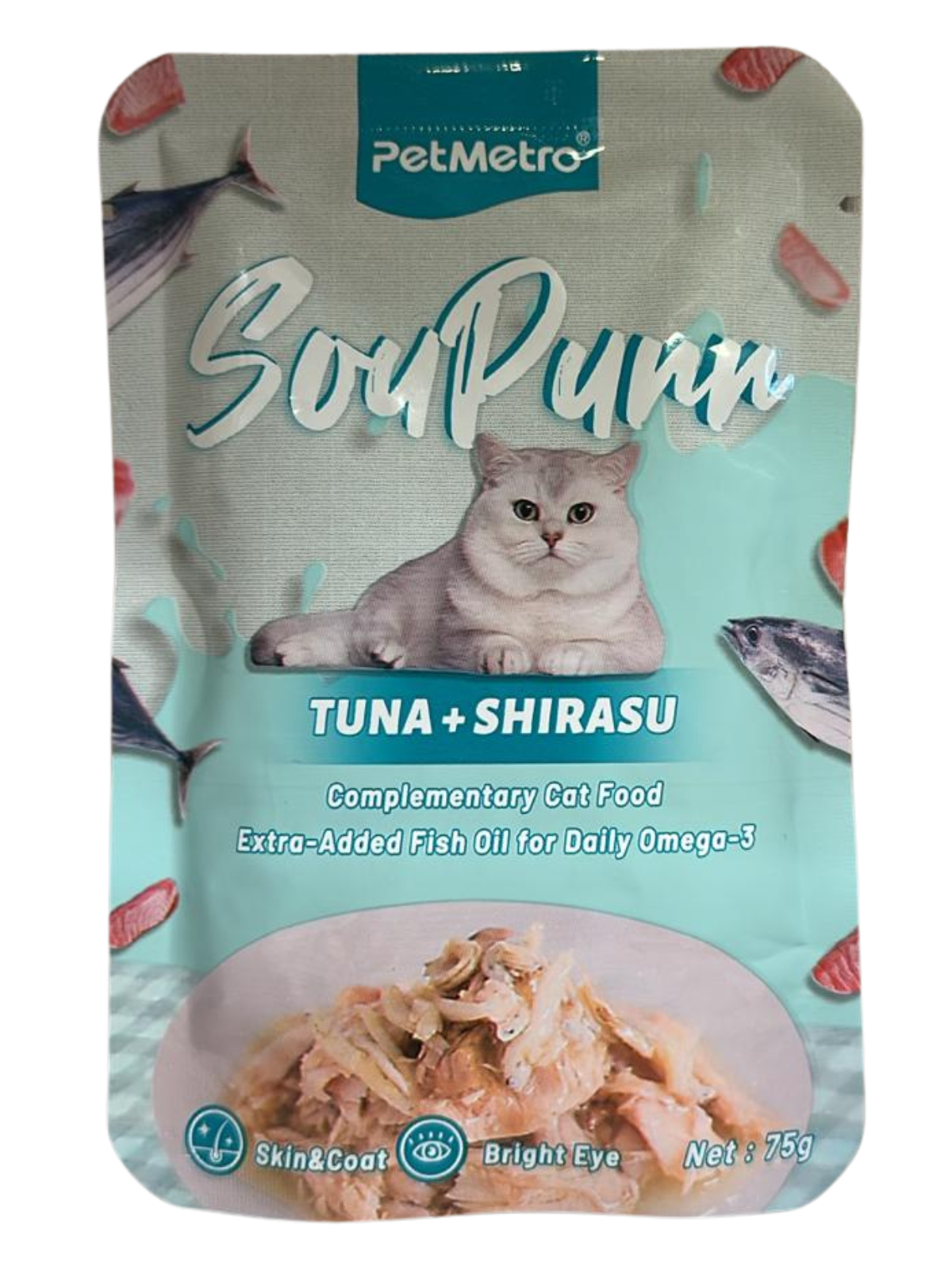 Pet Metro - Flavor Tuna&shirasu SOUP&MEAT IN POUCH 75g