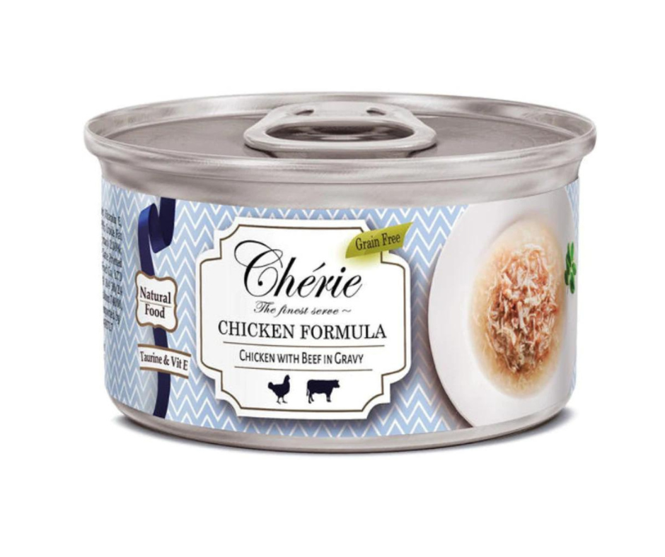 Cherie Wet Food Chicken with Beef in Gravy 80g