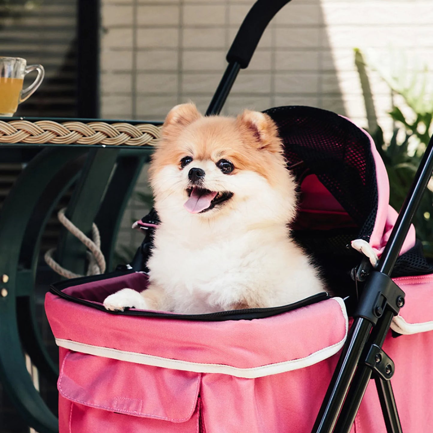 Ibiyaya-Astro Go Lite Pet Stroller - Rose Pink