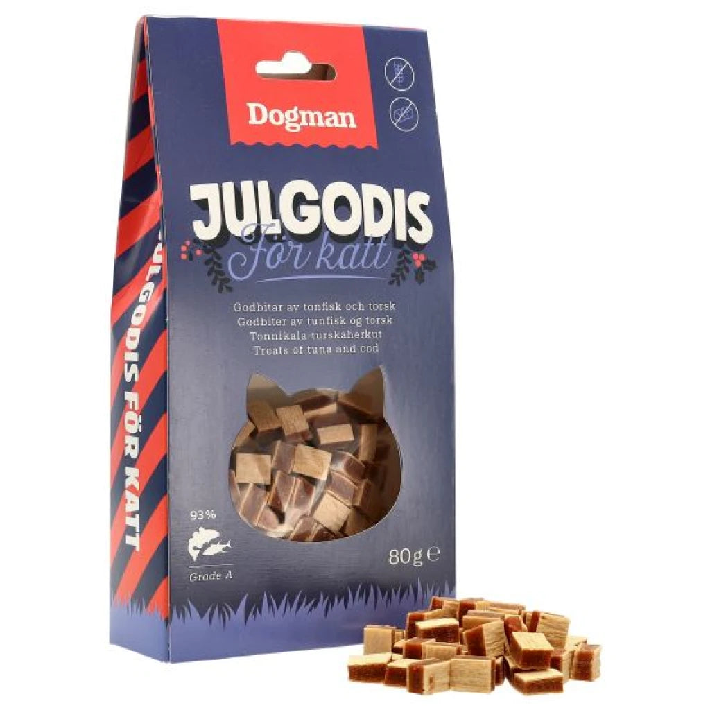 Dogman-Christmas treats cat