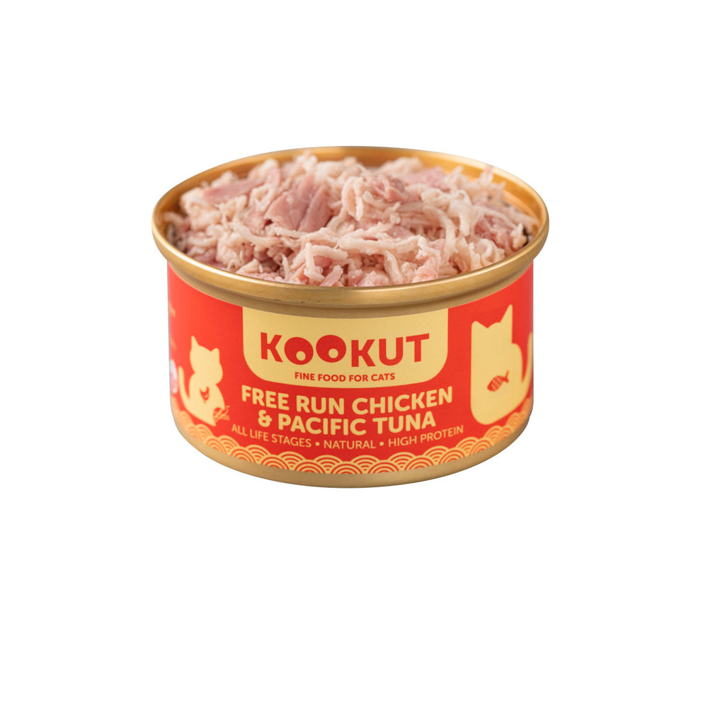 طعام كوكوت الرطب للقطط بنكهة الدجاج والتونة حجم العبوه 70 جرام