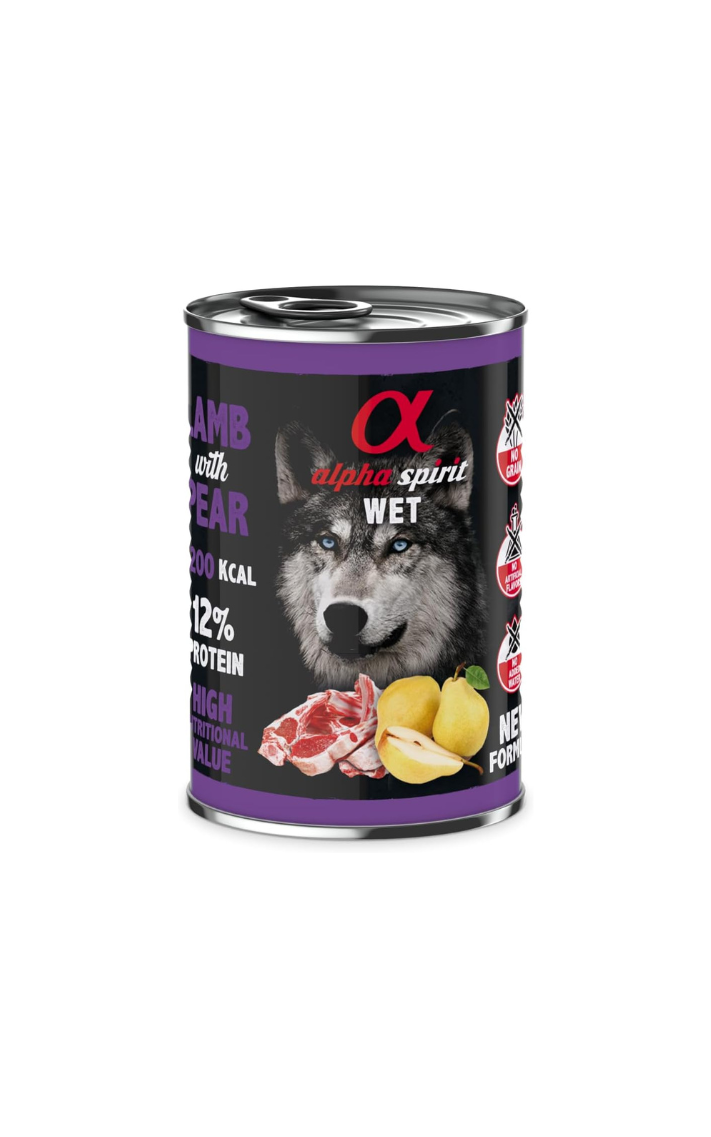 Alpha Spirit - Canned Dog Food Lamb With Pear 400 g