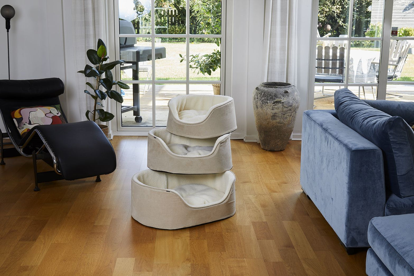 Dogman Bed Sherpa with high edge - Beige - different sizes