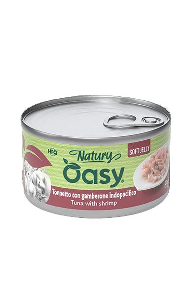 طعام أوزي الرطب للقطط جيلي ناعم بنكهه التونة مع روبيان حجم العبوه 150 جرام