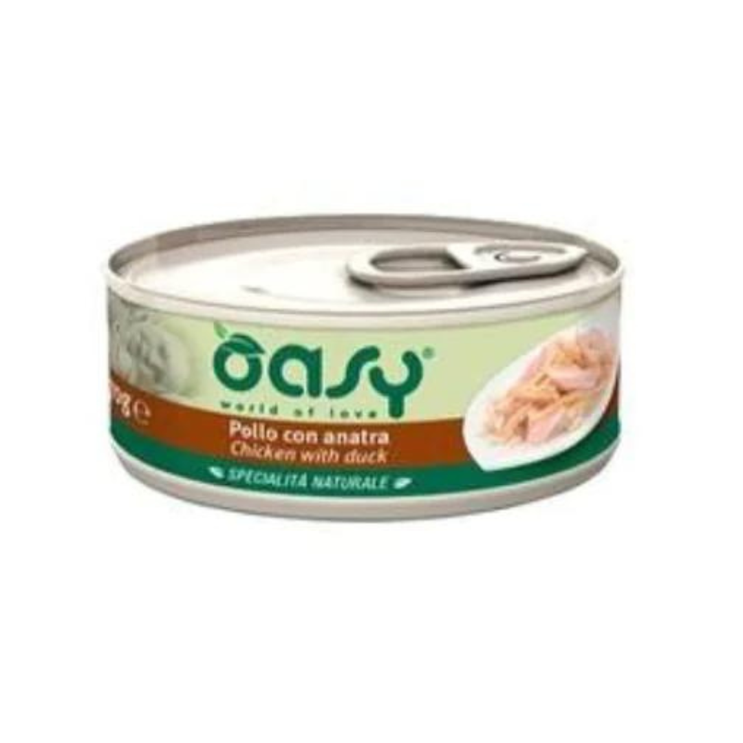 طعام اوزي الرطب للقطط بنكهه الدجاج مع البط حجم العبوه 70 جم