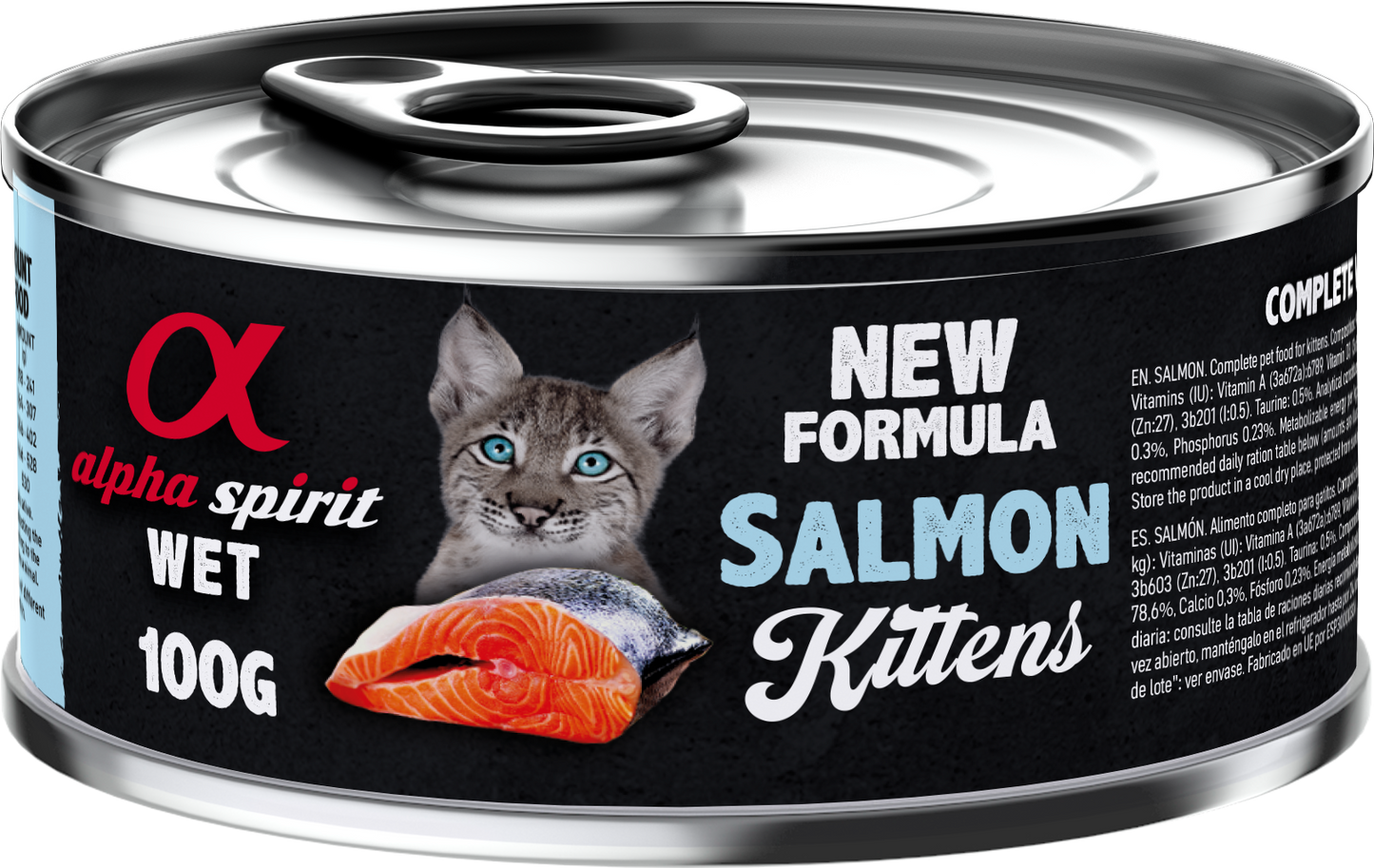 Alpha Spirit - Wet Food for Kittens Salmon cans 100 g