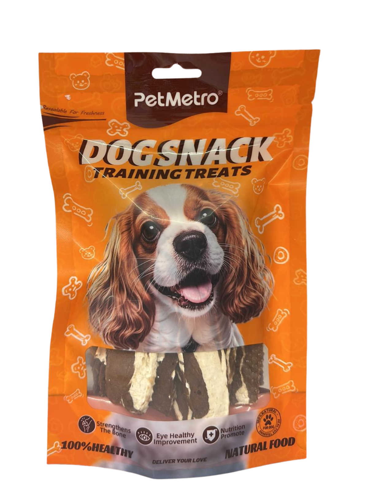 Pet Metro - Flavor Marbled Duck Stripe Dog treat 200gm