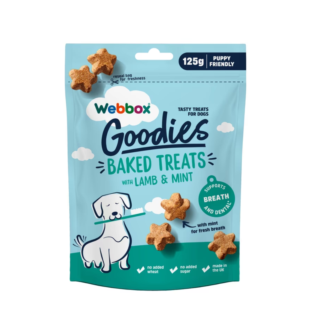 Webbox Goodies Lamb & Mint Baked Dog Treats 125 g