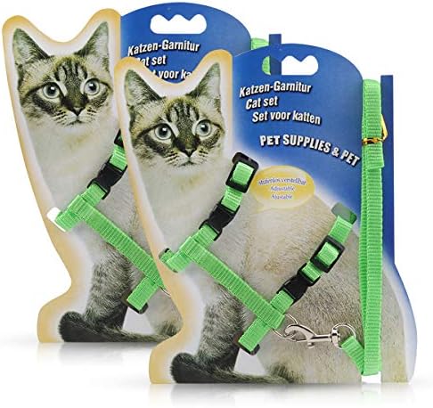 DogMan-Cat harness Findus green (120cm×10mm)