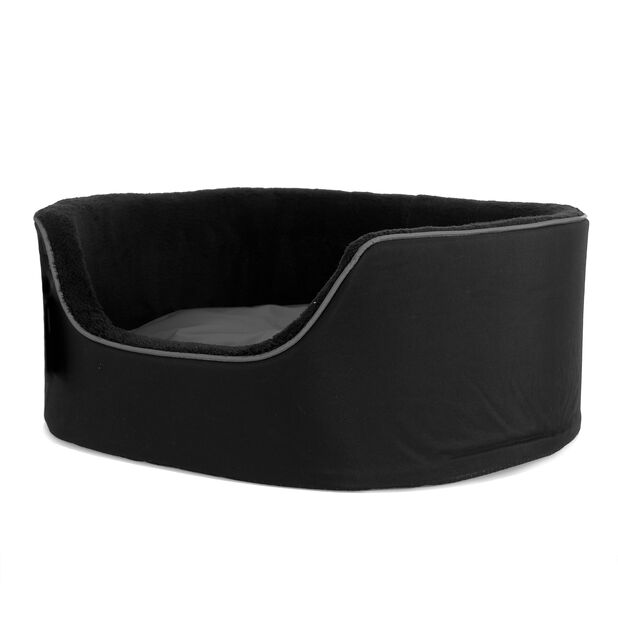 Dogman-Bed Buddy with high rim Black- L