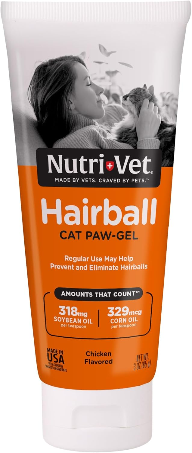 Nutri-vet Hairball Paw Gel For Cats (89ml) - Salmon.