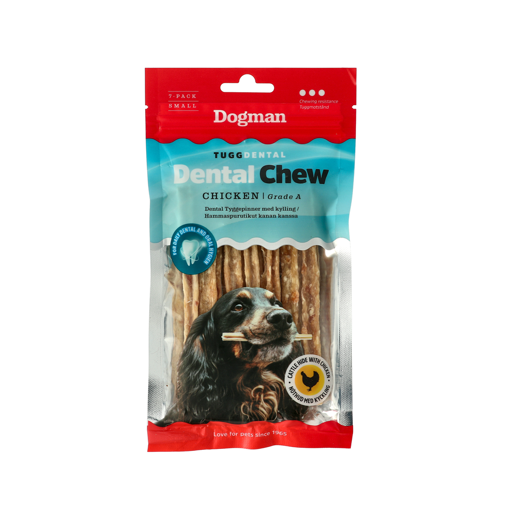 DogMan-Chew Dental مع دجاج للكلاب الصغيرة 7 بنسات (70 جرامًا)