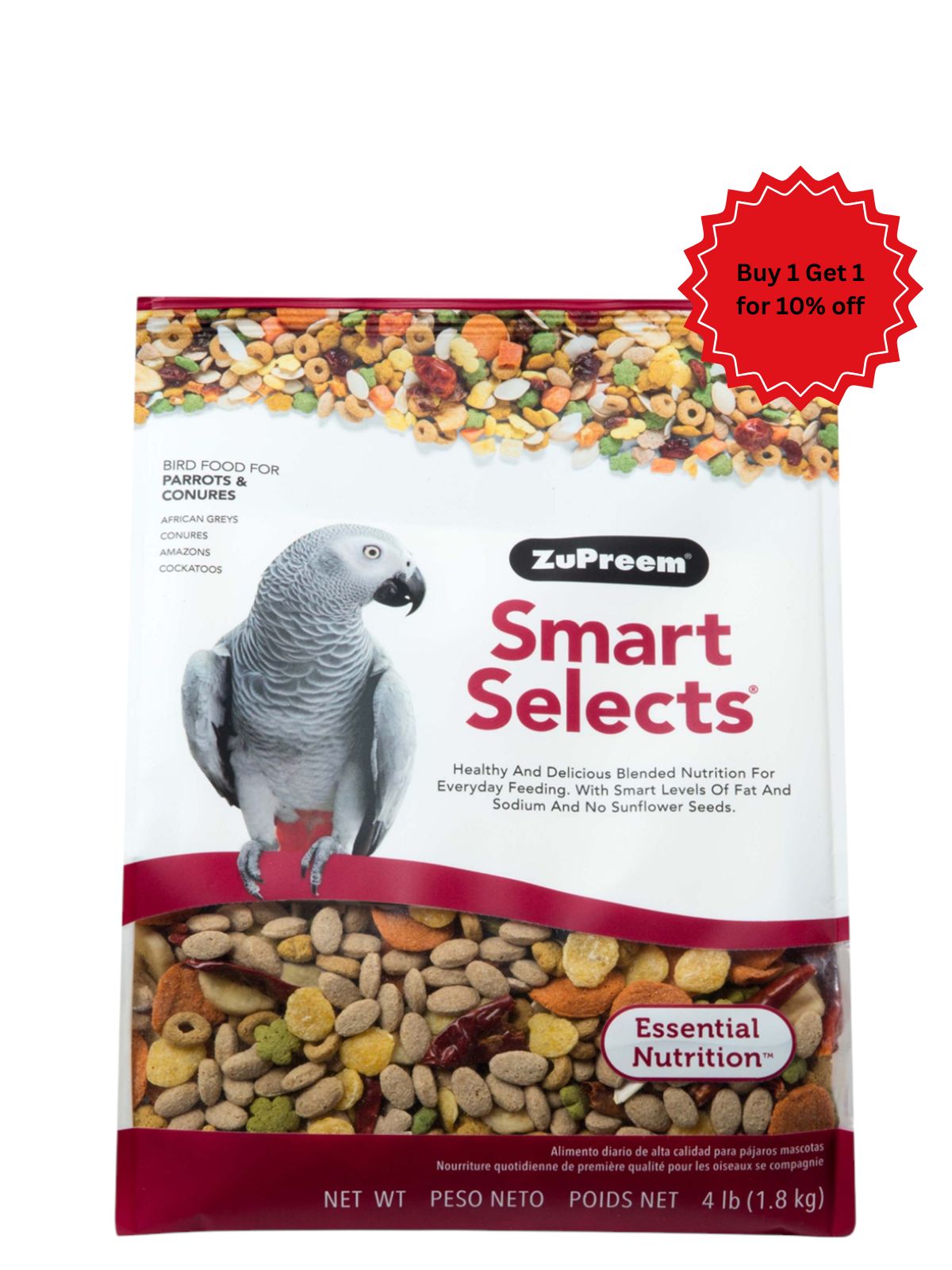 Zupreem - Smart Selects Parrots & Conures 4lb