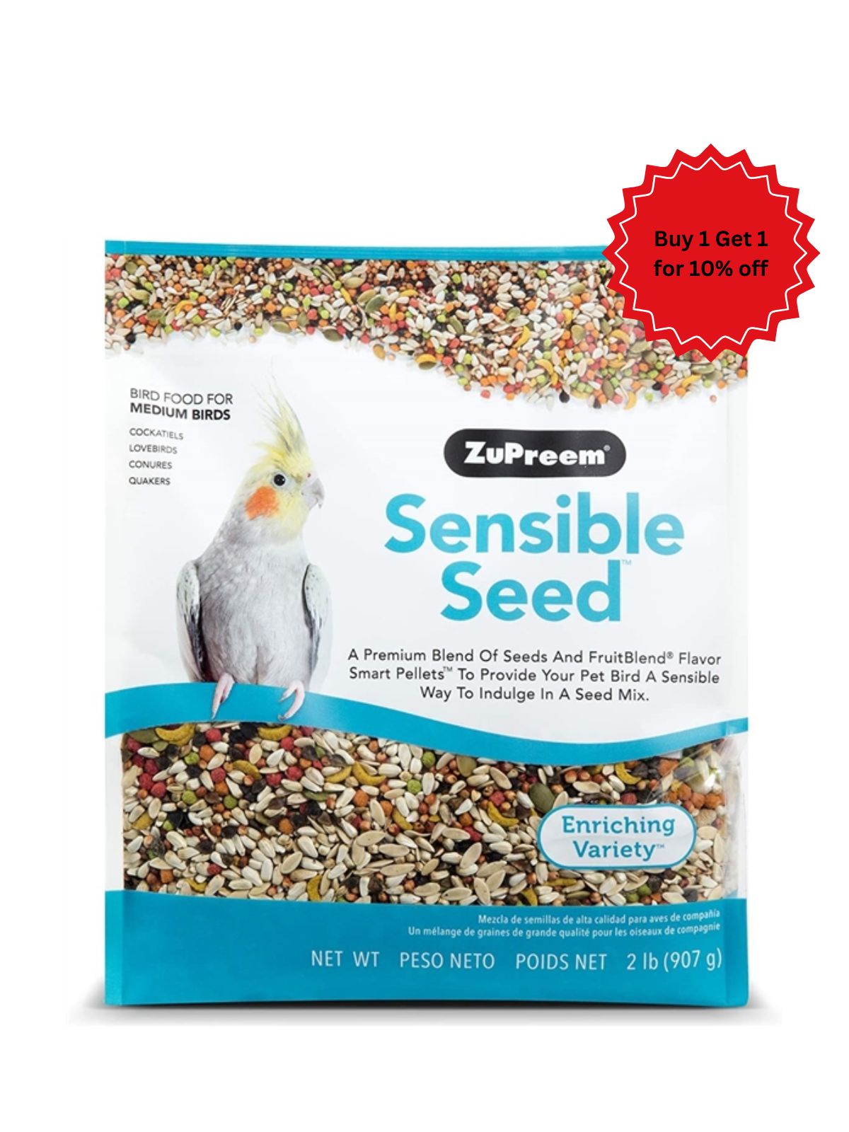 Zupreem - Sensible Seed Medium Birds 2 lb (0.91kg)