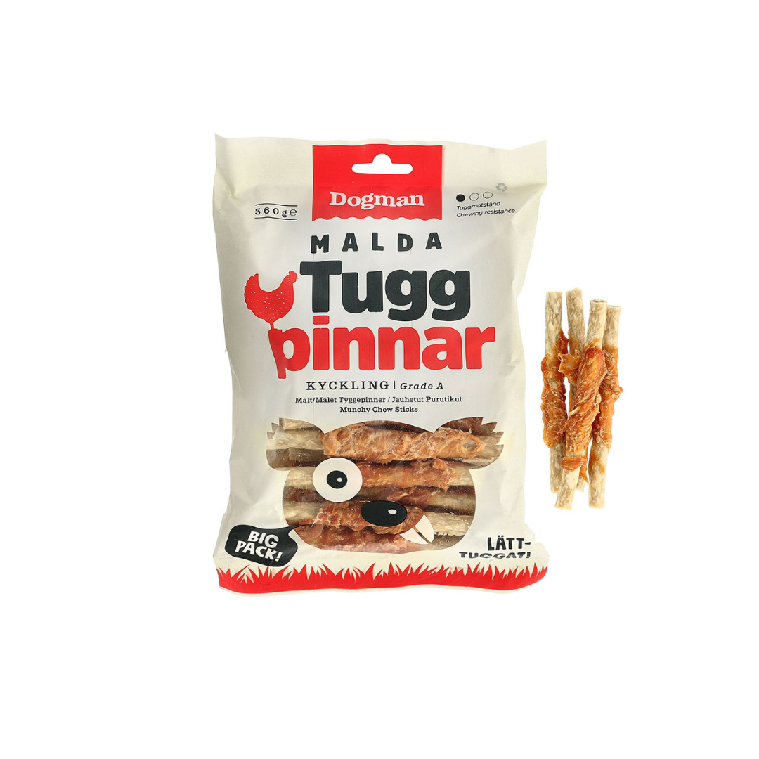 أعواد من دوغمان للمضغ،مع دجاج مفروم، 30 بنسًا، بني، 360 جم