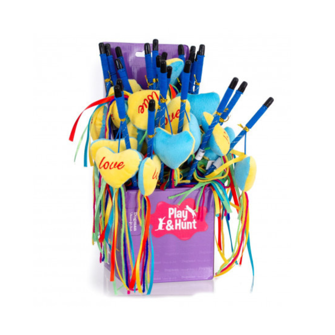 Dogman Toy Teaser Heart Mix 35cm