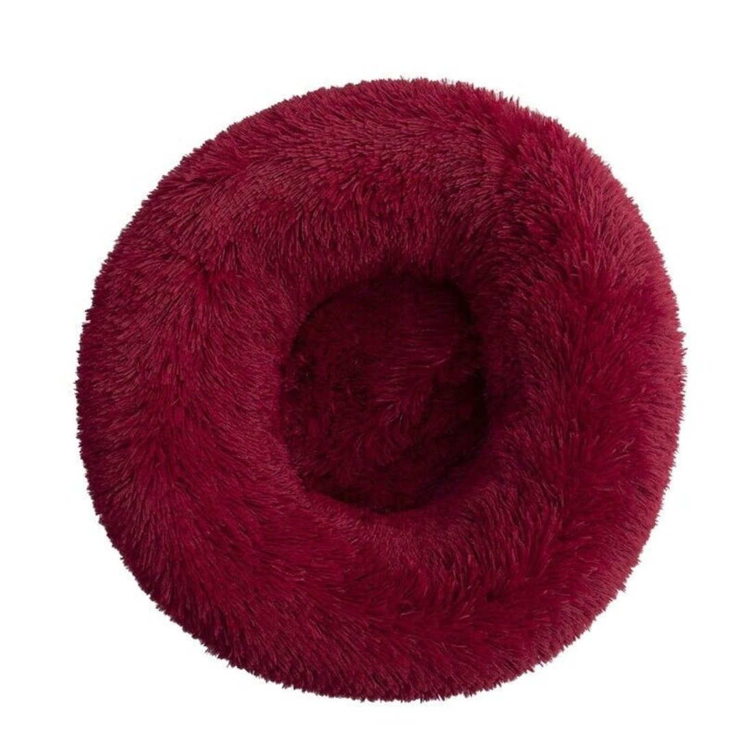 PAF - Soft Plush Round Pet Nests for Dog Cat Sofa 60 CM - Marun