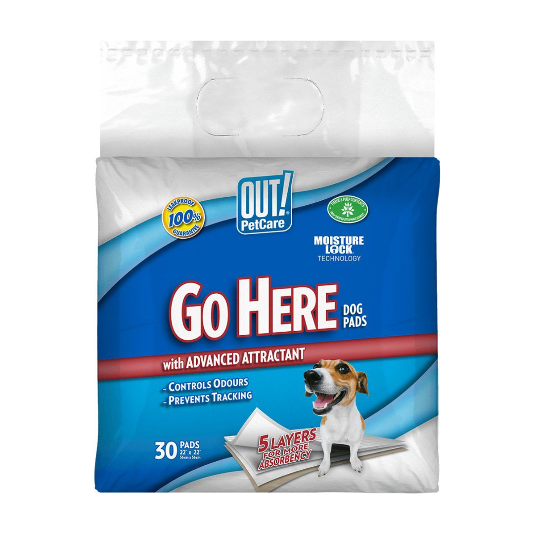 OUT Puppy Training Pads - 30 Pack