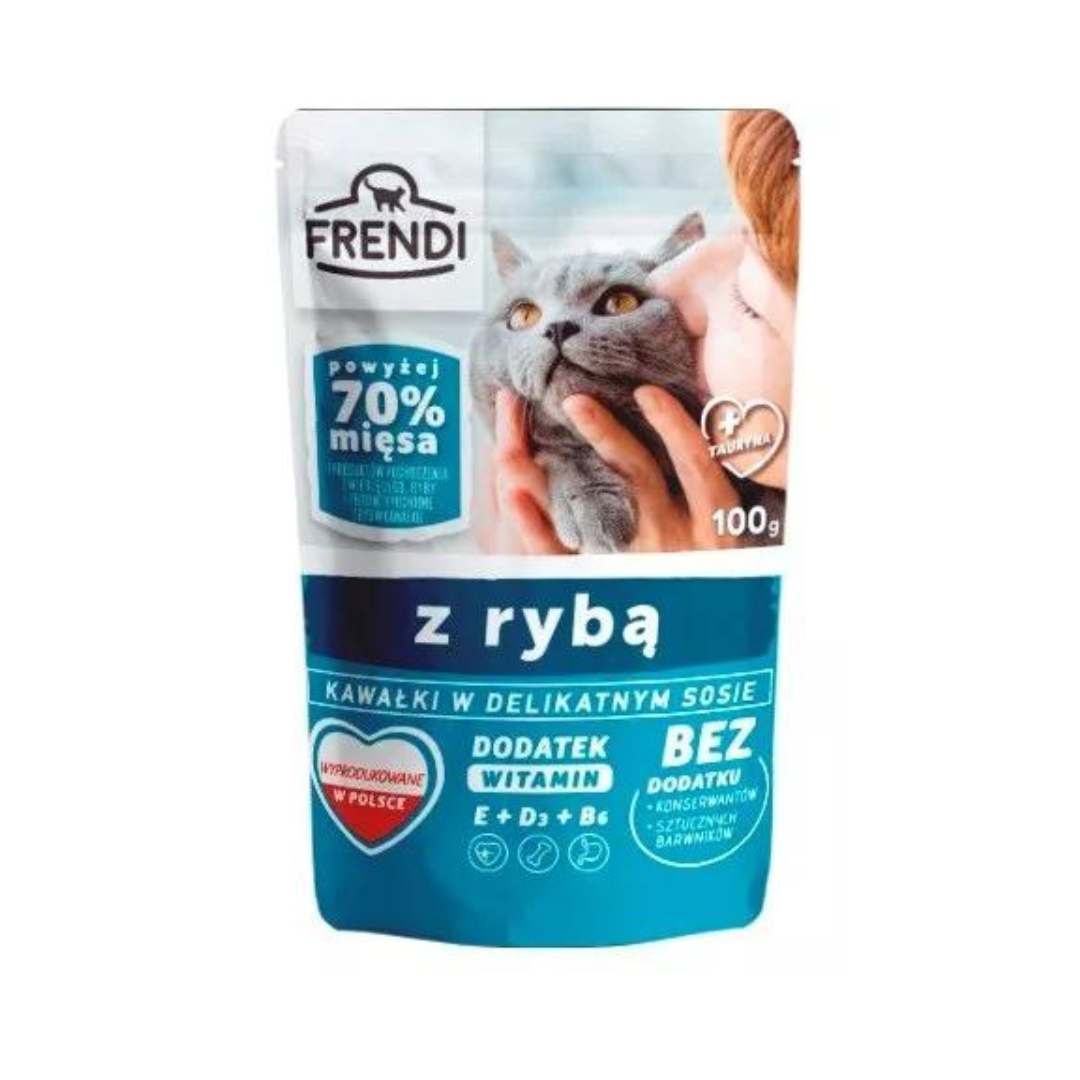 Frendi Wet Food Pieces in sauce with Fish - Cat food 100 g