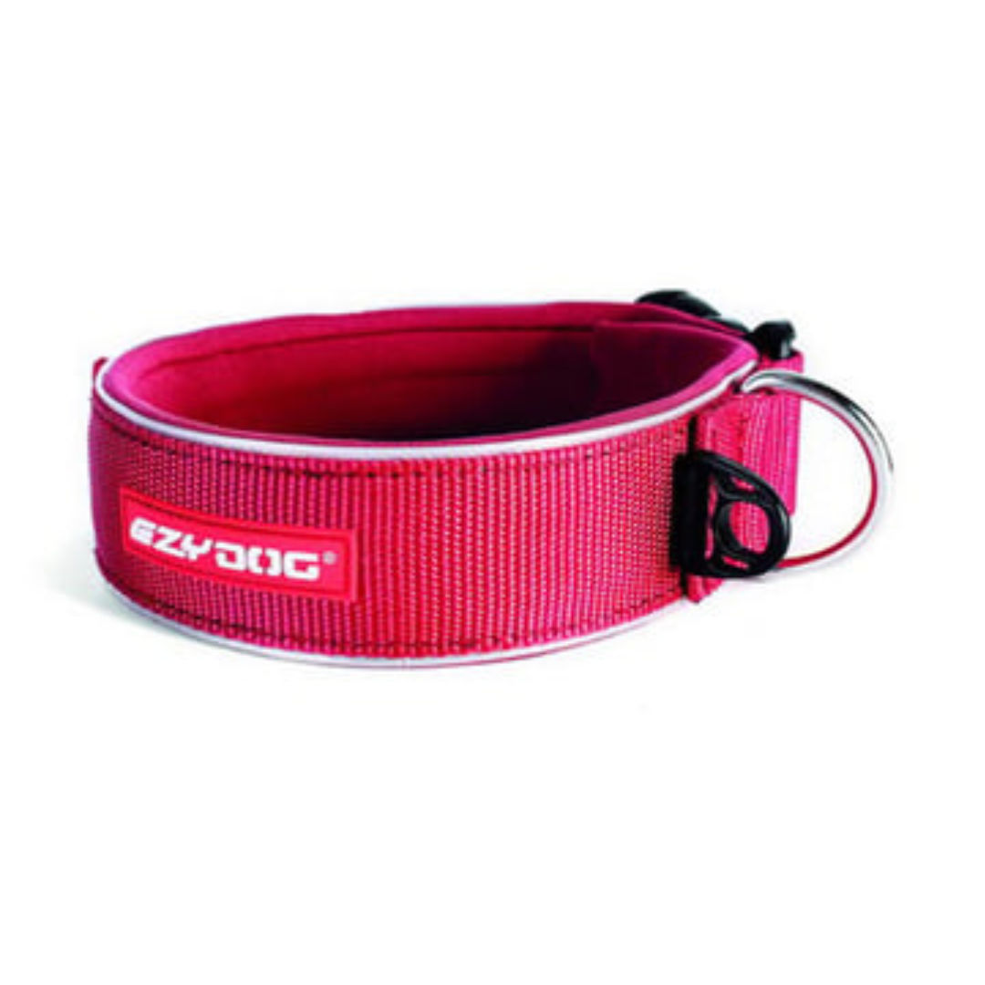 طوق EzyDog Neo Wide مقاس XL/أحمر