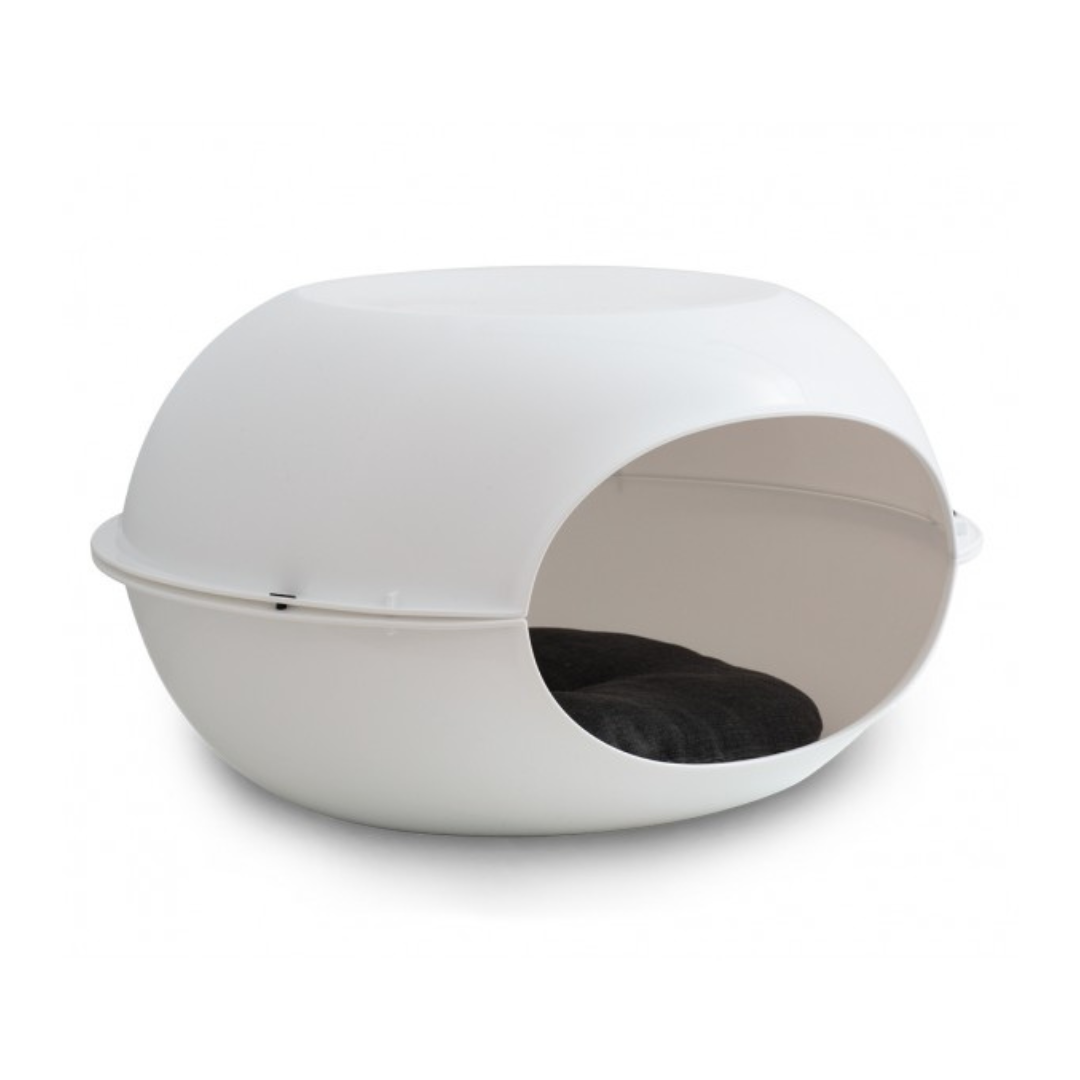 BERGAMO -CUCCIA LUNA BIANCO - BIANCO CON CUSCINO 3 PZ