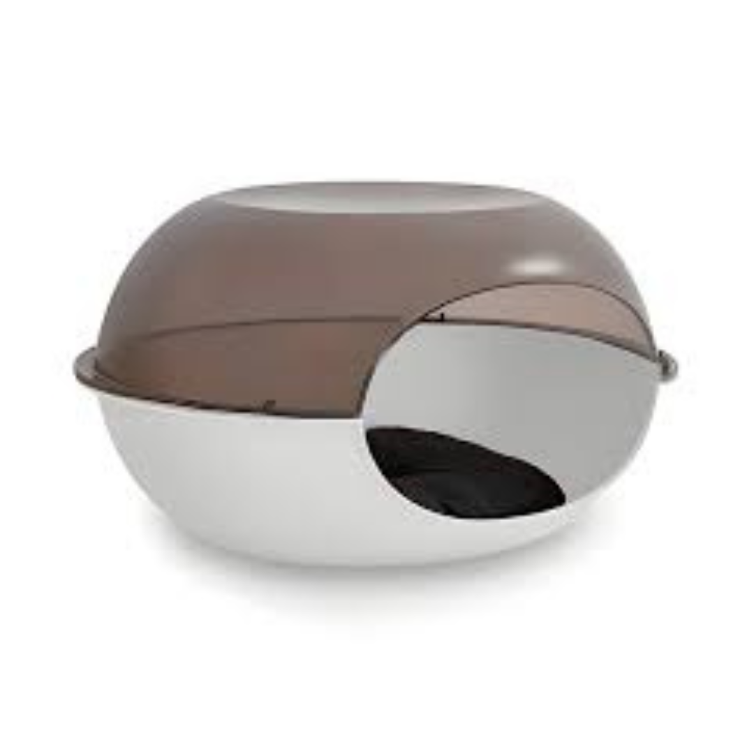 BERGAMO -CUCCIA LUNA FUME' - BIANCO CON CUSCINO 3 PZ