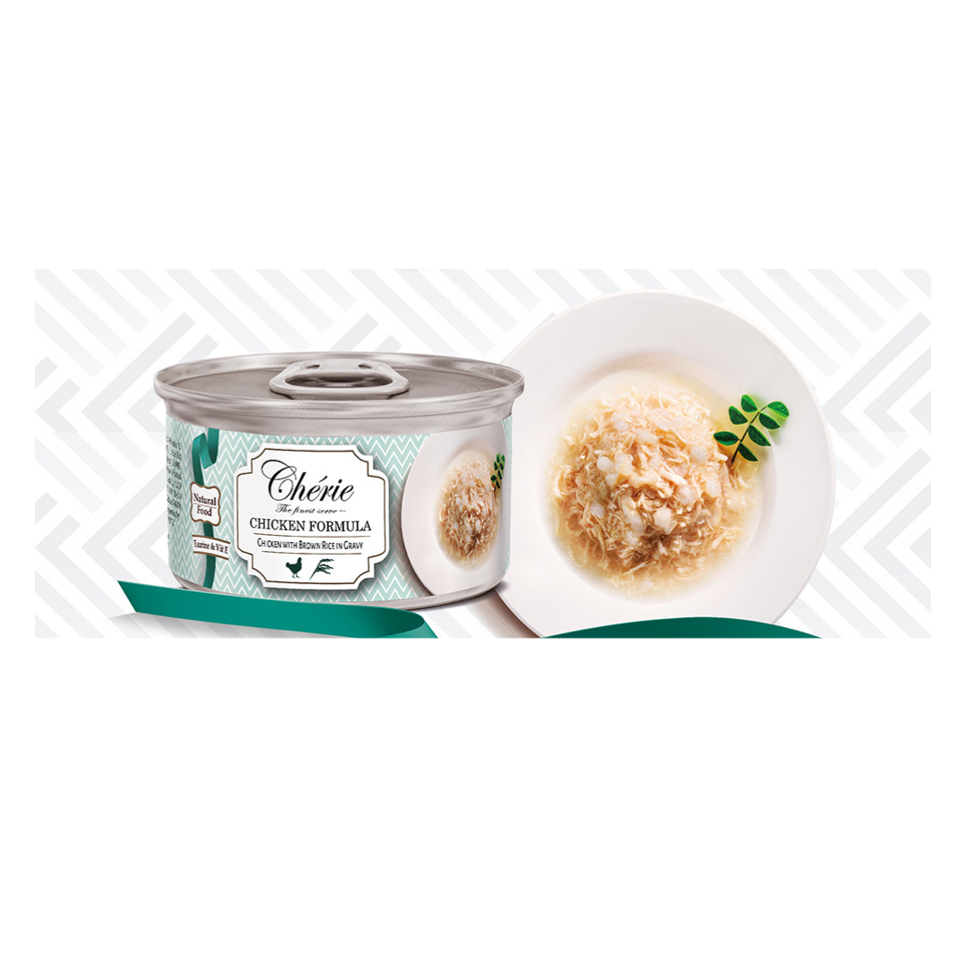 Cherie Wet Food Chicken with Brown Rice in Gravy 80g