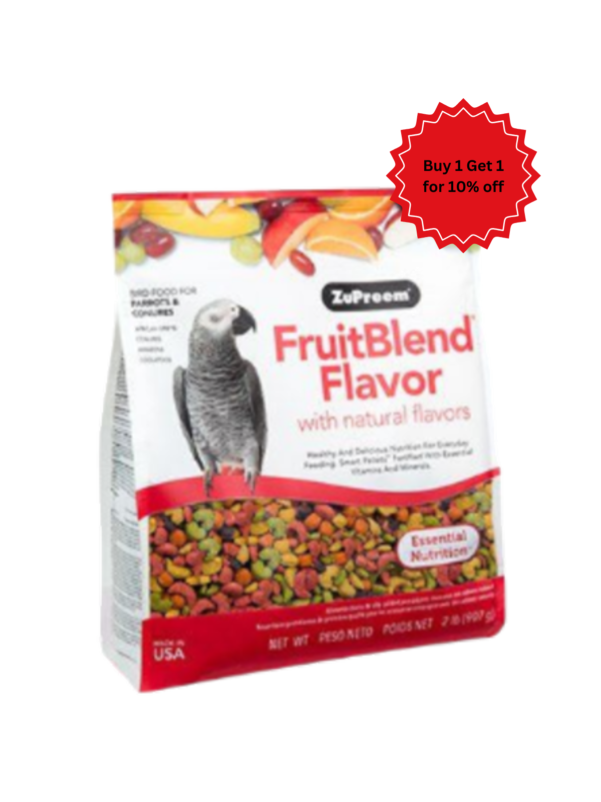 Zupreem - FruitBlend Flavor Medium & Large Parrot Food 3.5lb (1.59kg)