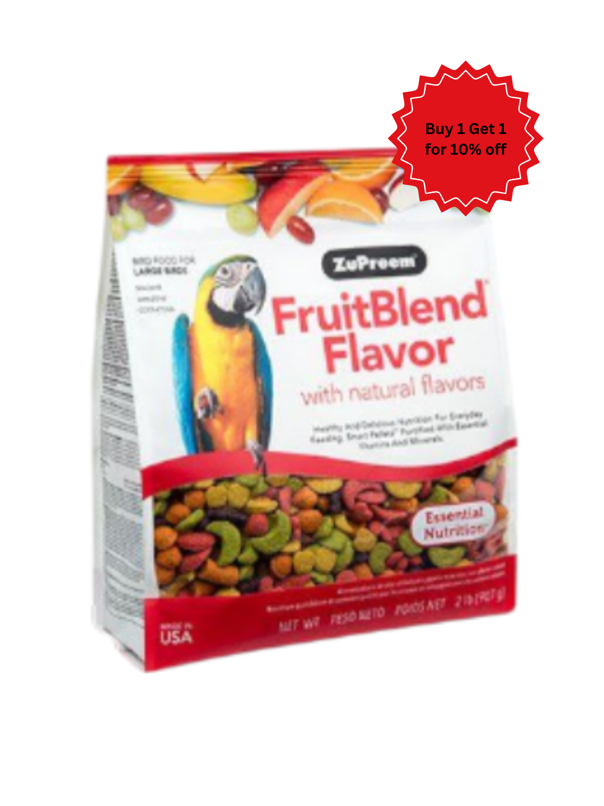 Zupreem - FruitBlend Flavor Large Parrot Food 3.5lb (1.59kg)
