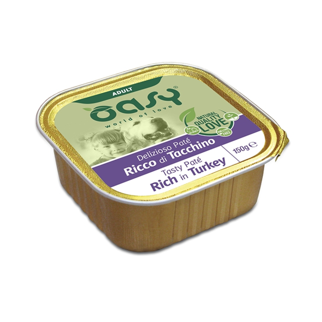 طعام أوزي الرطب للكلاب بنكهه الديك الرومي حجم العبوه 150 جرام