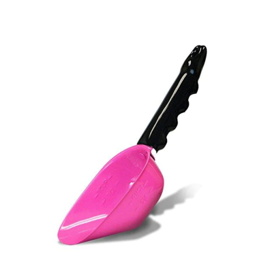 مغرفة طعام بلاتينيوم بيتس للحيوانات الأليفة بمقبض ناعم، لون وردي الحجم 8 أونصة