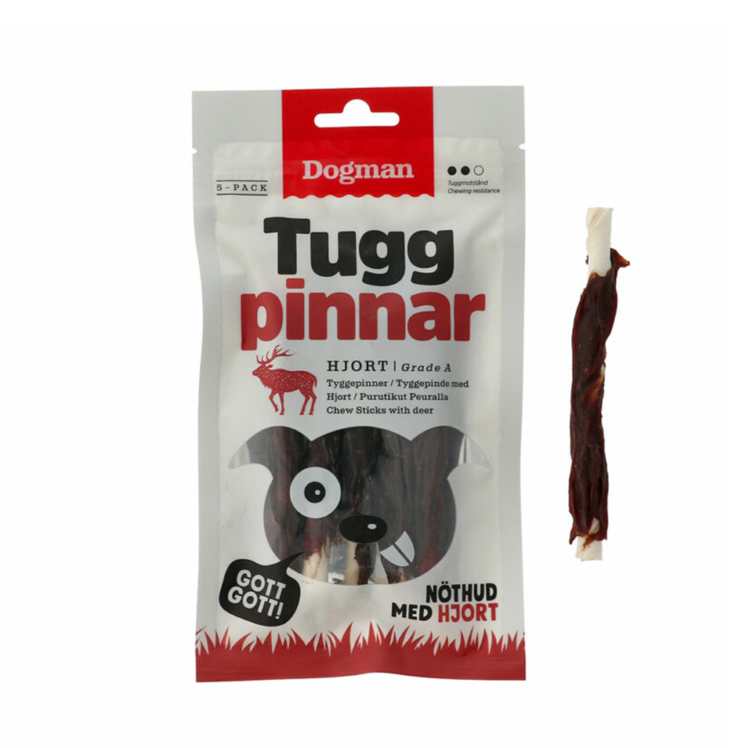 رجل الكلب - أعواد المضغ مع الغزلان 5 بنسات صغيرة