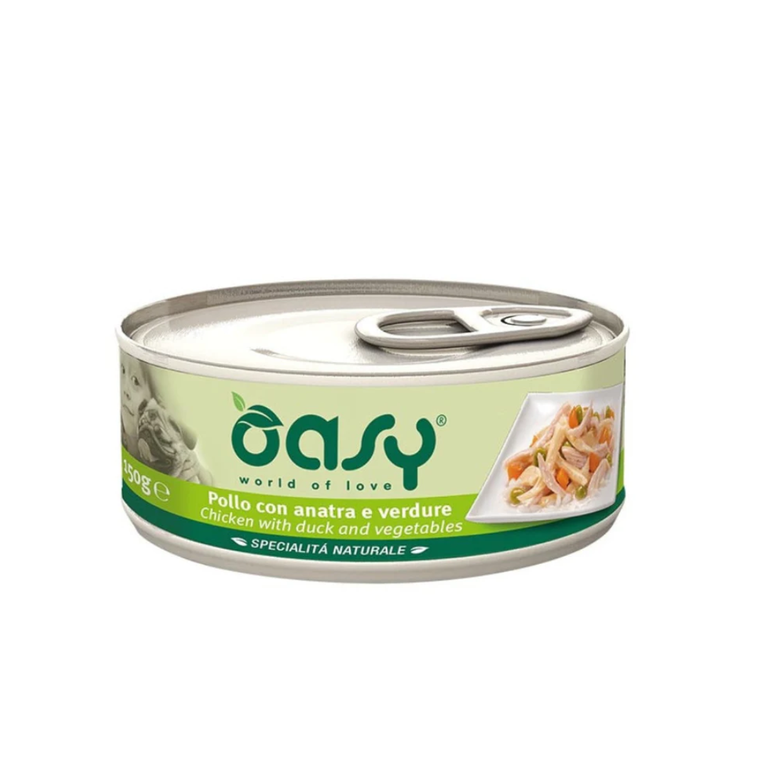 Oasy Wet Food Chicken with Duck and Vegetables for Dogs 150g