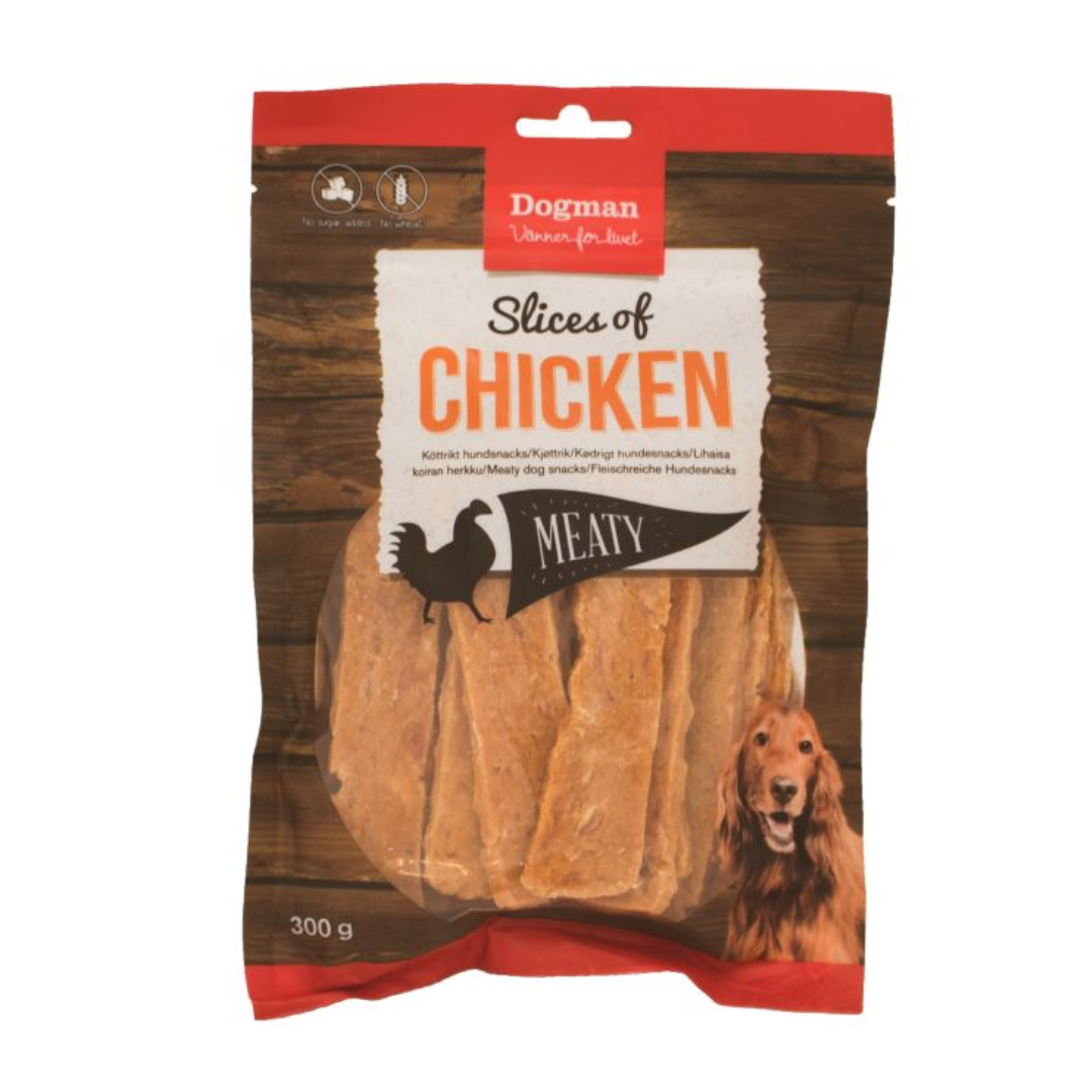 شرائح دوغ مان الجافة بنكهة الدجاج حجم العبوة 300 جم