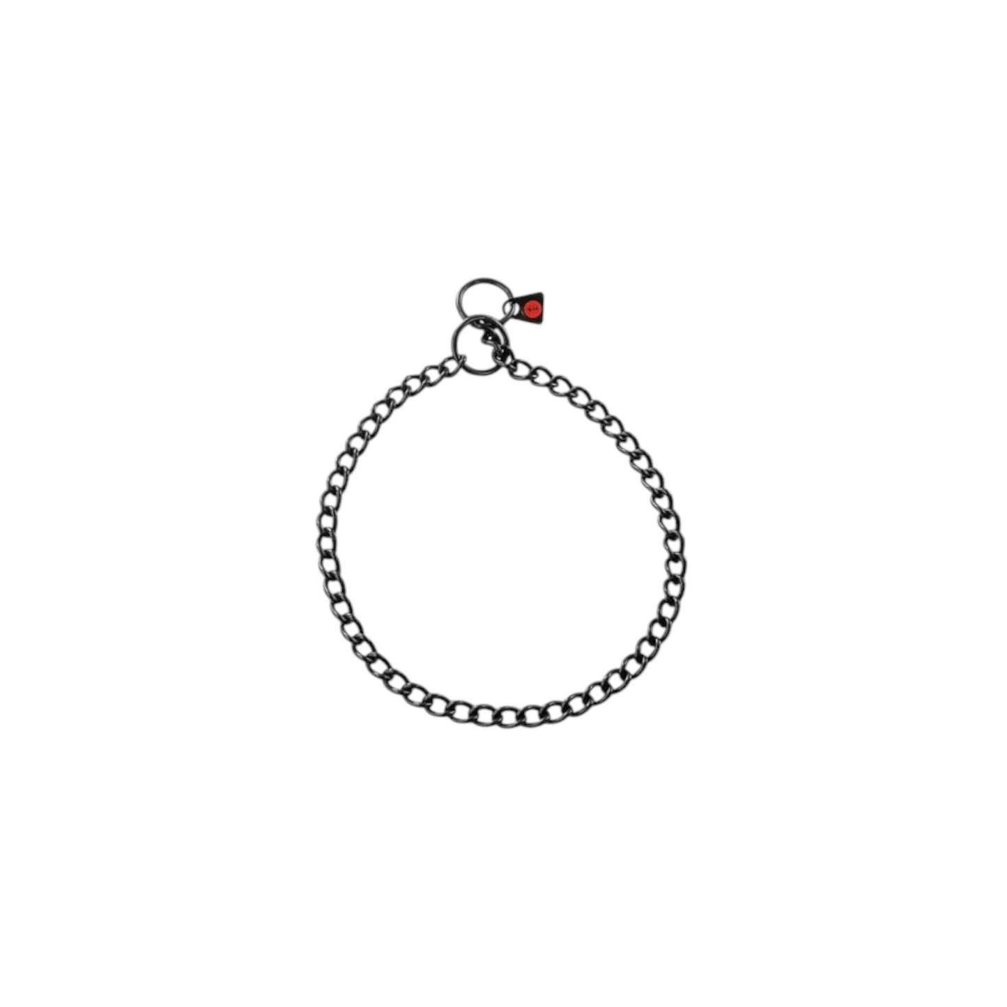 Sprenger-Collar, round links - Stainless steel black, 2.5 mm