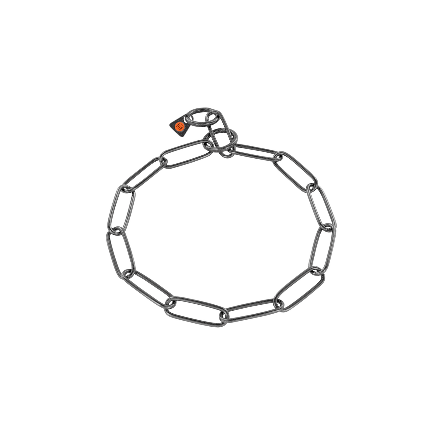 Sprenger-Collar, long links - Stainless steel black, 3.0 mm