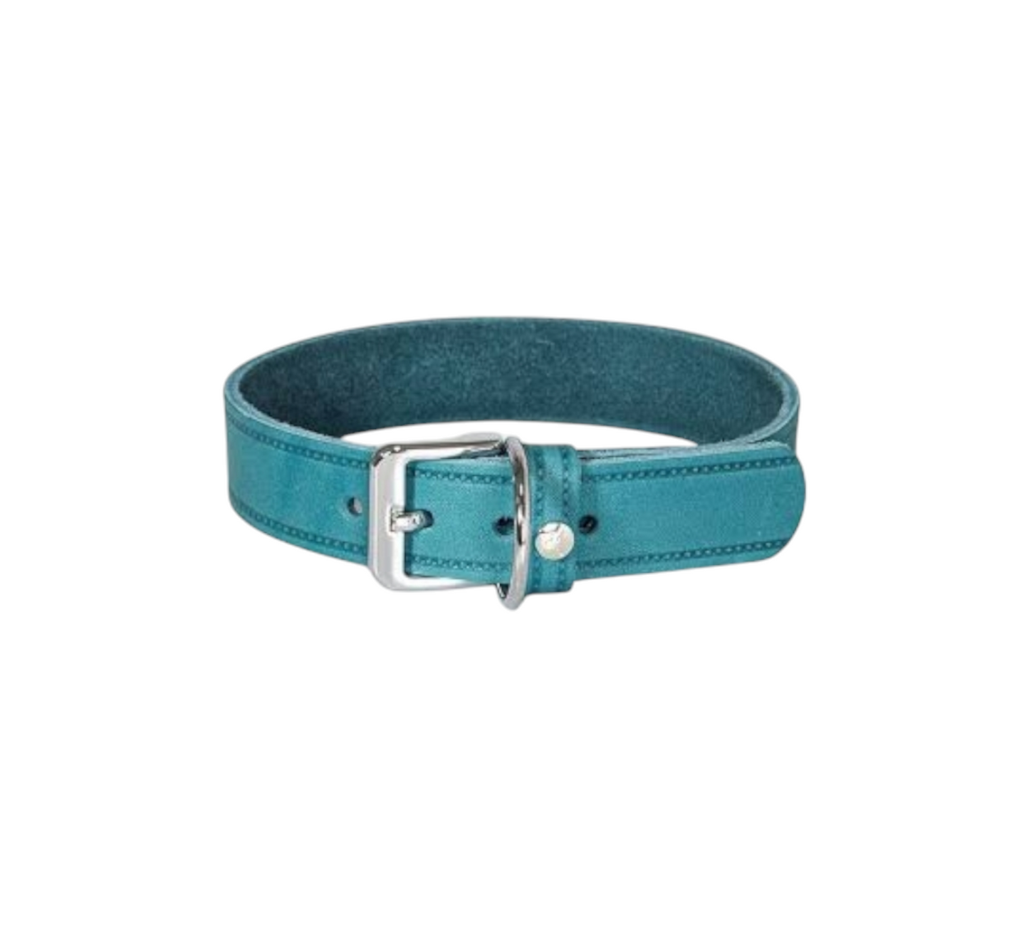 Das Lederband Dog Collar Weinheim Petrol