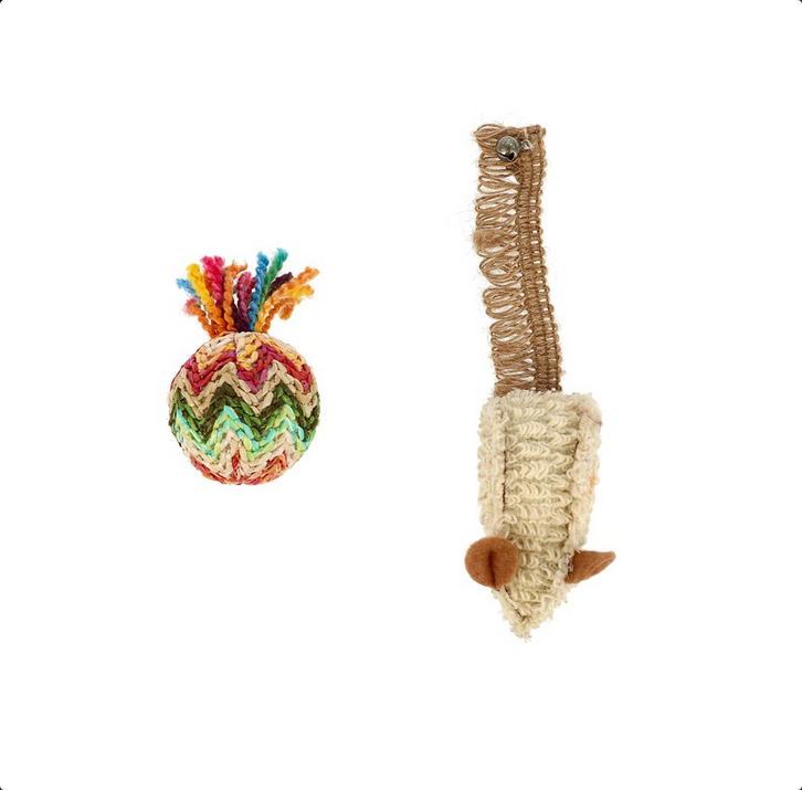 دوغ مان لعبة الفأر مع الكرة 2 قطعة