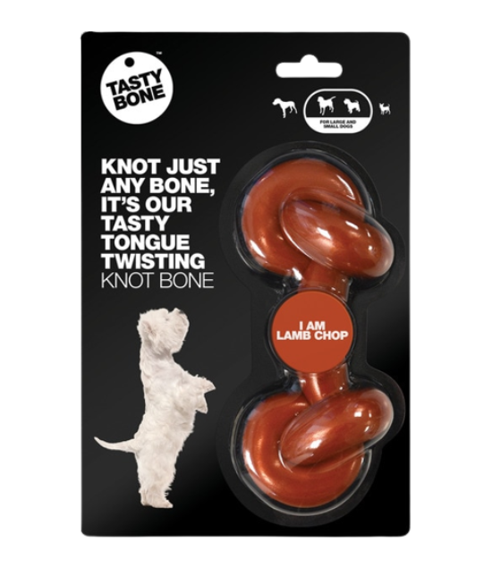TastyBone Nylon Knotted Bone, Lamb Chop Flavor