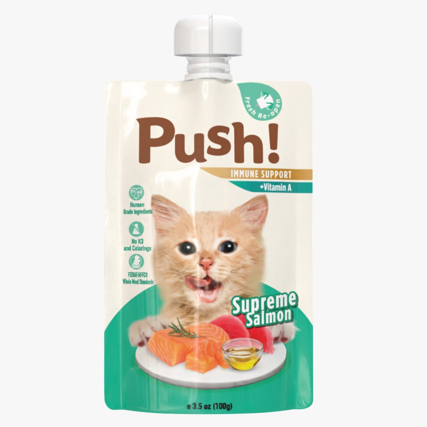 طعام بوش بنكهه السليمون للقطط 100 جرام