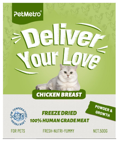 Pet Metro - Flavor Chicken Breast FREEZE DRIED FOOD 500g
