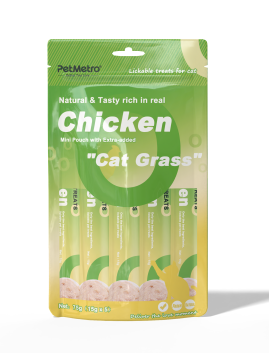 Pet Metro - Flavor Chicken&Cat grass Creamy treats 15g