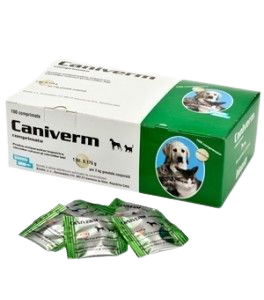 1 tablet Caniverm Forte (1 tablets for each 10kg weight)