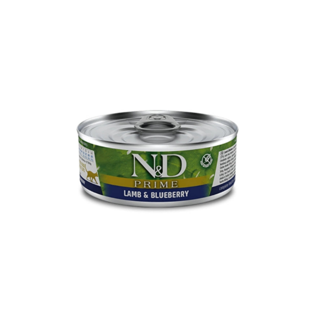 Farmina Natural & Delicious Prime Feline Lamb & Blueberry Canned Cat Food - 70g