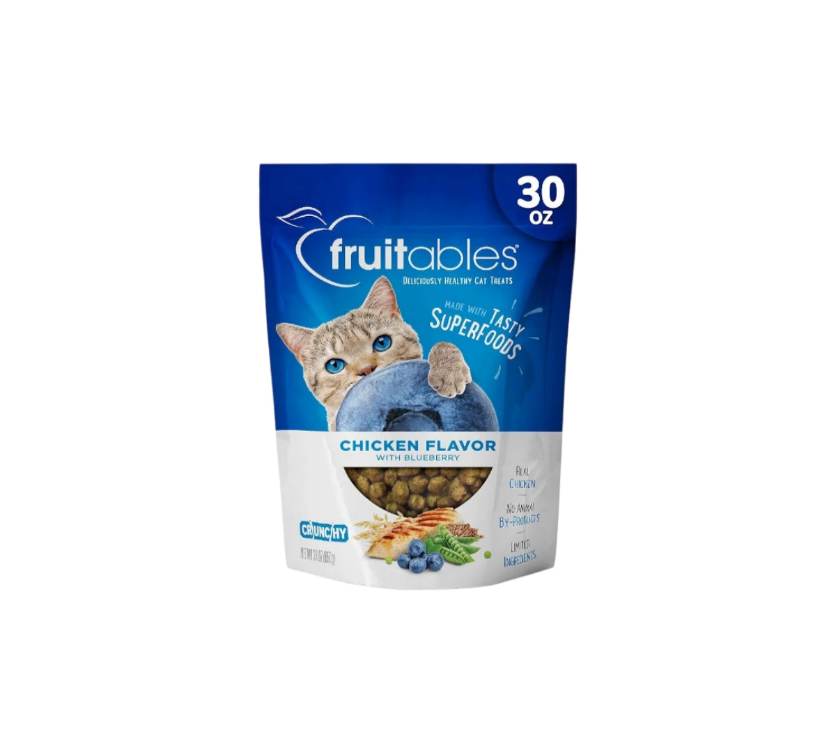 Fruitables Cat Treats - Chicken/Blueberry - 30 oz