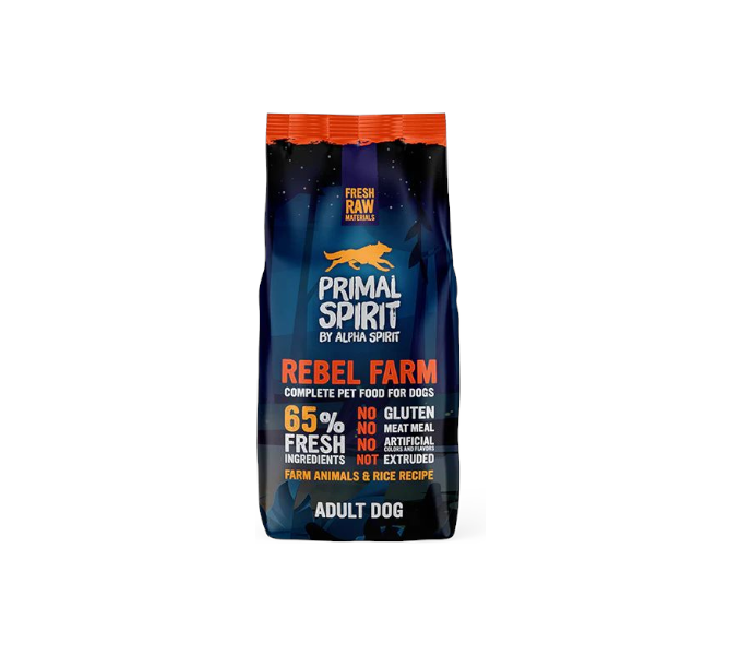Alpha Spirit - Primal 65% Rebel Farm Dog Food 12 kg
